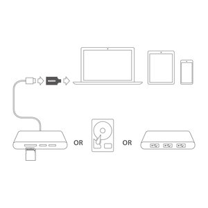Sitecom Datentransferadapter - 1 x Typ-C Stecker USB - 1 x Typ A Buchse USB - Schwarz