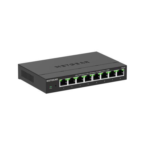 MS308, 8 Port Multi-Gigabit 2.5G Unmanaged Switch, 3 Jahre Garantie, Metallgehäuse, lüfterlos für Desktop und Wandmontage