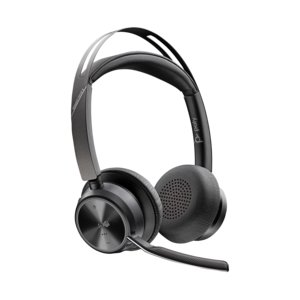 Poly Voyager Focus 2 USB-C-C-Headset, für Microsoft Teams zertifiziert, + USB-C/A-Adapter +Ladestation
