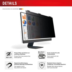 DISPLEX PRIVACY SAFE Blickschutzfilter für Desktop Monitor 24'' (16:9)
