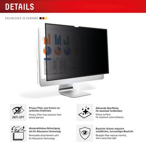 DISPLEX PRIVACY SAFE Blickschutzfilter für Apple iMac 24" M1 (2021)/ M3 (2023)/ M4 (2024)