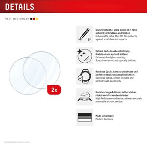 DISPLEX Schutzfolie Galaxy Watch 7/6 (44mm), 2 Stück