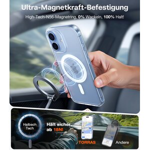 TORRAS Hülle für Apple iPhone 17 Smartphone - Durchsichtig