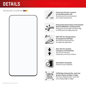 DISPLEX Premium Glas (Full Cover) für Samsung Galaxy S25 FE/S24 FE