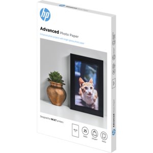 HP Advanced Tintenstrahl Fotopapier - 100 mm x 150 mm - 250 g/m² Grammage - Glänzend - 25er Blatt