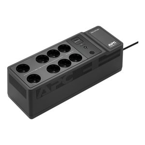APC Back-UPS, 650VA/400W Boden-/Wandmontage, 230V, 8x CEE 7/3 Schuko-Steckdosen, USB Typ A Anschluss, vom Benutzer austaus
