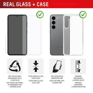 DISPLEX Schutzglas + Schutzhülle für Samsung Galaxy A56