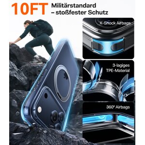 TORRAS Hülle für Apple iPhone 17 Pro Max Smartphone - Durchsichtig - Kann drahtlos geladen werden