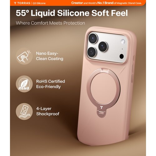 TORRAS Hülle für Apple iPhone 17 Pro Max Smartphone - Rosa