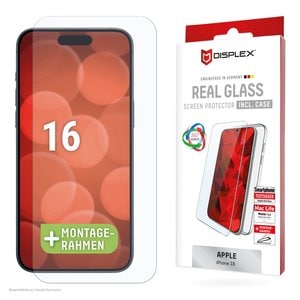 DISPLEX Schutzglas + Schutzhülle für Apple iPhone 16