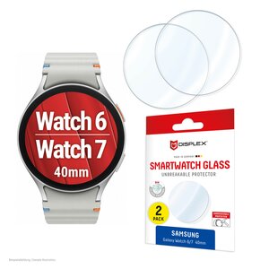 DISPLEX Schutzfolie Galaxy Watch 7/6 (40mm), 2 Stück