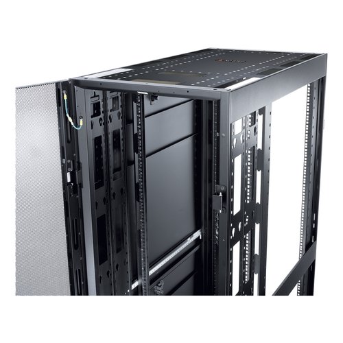NetShelter SX, 48 HE, 600 mm breit x 1200 mm tief, Gehäuse mit schwarzen Seitenteilen