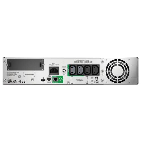 APC Smart-UPS, Line Interactive, 1500VA, Rackmontage 2HE, 230V, 4 IEC C13-Stecker, SmartConnect Port+SmartSlot, AVR, LCD