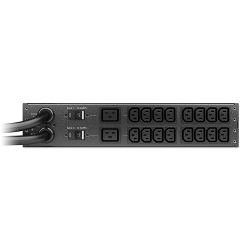 APC Netshelter Rack Automatic Transfer Switch, 2HE, 32A, 230V, 2 IEC 309 IN, 16 C13, 2 C19 OUT, 50/60 Hz
