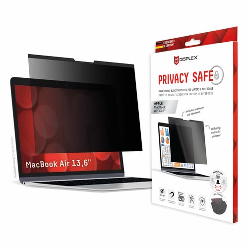 DISPLEX PRIVACY SAFE Magnetischer 2-Wege Blickschutzfilter für MacBook Air 13,6‘‘