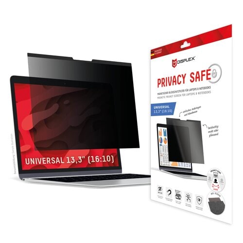 DISPLEX PRIVACY SAFE Magnetischer 2-Wege Blickschutzfilter für Laptop/ Notebook 13,3'' (16:10)