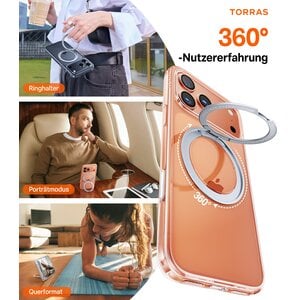 TORRAS Hülle für Apple iPhone 17 Pro Max Smartphone - Durchsichtig - Kann drahtlos geladen werden