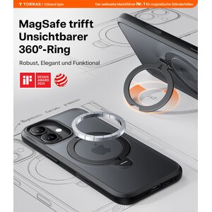 TORRAS Hülle für Apple iPhone 17 Smartphone - Schwarz