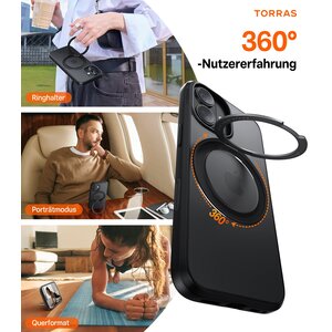 TORRAS Hülle für Apple iPhone 17 Smartphone - Schwarz