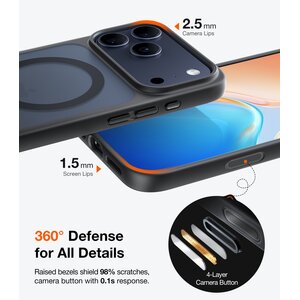 TORRAS Hülle für Apple iPhone 17 Pro Smartphone - Schwarz