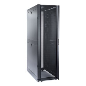 NetShelter SX, 48 HE, 600 mm breit x 1200 mm tief, Gehäuse mit schwarzen Seitenteilen