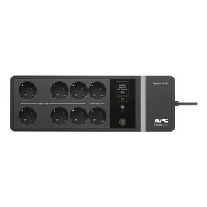 APC Back-UPS, 850VA/520W Boden-/Wandmontage, 230V, 8x CEE 7/3 Schuko-Steckdosen, USB Typ A+C Ports, vom Benutzer austausch
