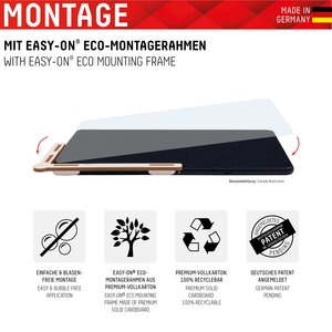 DISPLEX Tablet Glass (9H) für Apple iPad 10,9'' (10. Gen.), Eco-Montagerahmen L-Form, unzerbrechlich