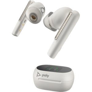 Poly Voyager Free 60/60+ Für Microsoft Teams zertifizierte weiße Ohrhörer (2 Stück)