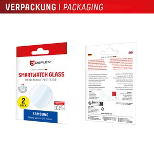 DISPLEX Schutzfolie Galaxy Watch 7/6 (40mm), 2 Stück