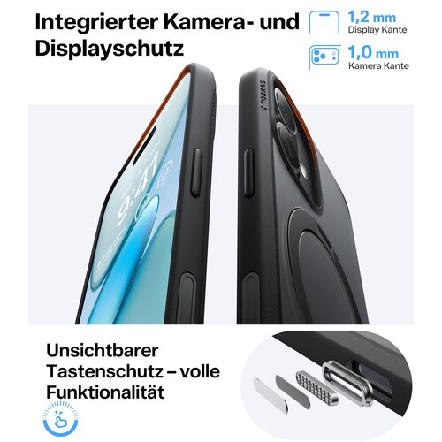 TORRAS Hülle für Apple iPhone 17 Smartphone - Schwarz