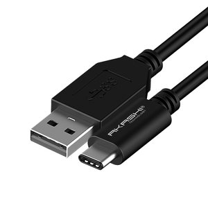 CABLE ALU & TRESSE USB TYPE C NOIR 1M
