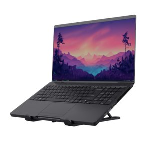 Trust Primo Support Ordinateur Portable Pliable, Support Laptop 16 Pouces Léger Ergonomique, 6 Niveaux de Réglage, Support
