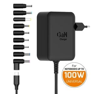 POWER SUPPLY 100W GaN - TYPE C + UNIVERSAL - PLUG IN - EU