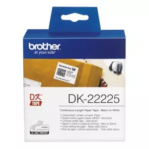 Etiquette polyvalente Brother DK-22225 - 38 mm Width x 30,48 m Longueur - Rectangle - Impression thermique directe, Transf