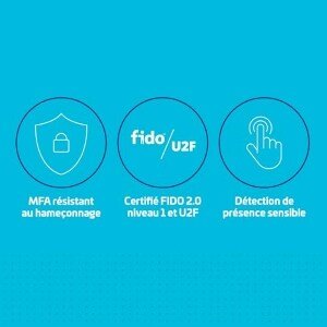 Thales SafeNet eToken FIDO – Clé de sécurité USB-A certifiée FIDO2 et U2F 
