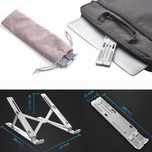 Support de poche ergonomique universel pour pc portable et tablette - Pliable et léger - Adapté à toutes les surfaces plan