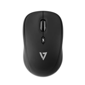 Souris Optique V7 MW100-1E - Fréquence radio - USB - 4 Bouton(s) - Noir - Sans fil - 2,40 GHz - 1000 dpi - Symétrique - 3 