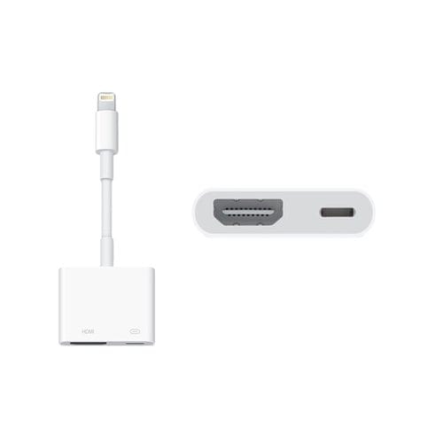 Adaptateur Lightning (M) vers HDMI (F) pour Apple iPhone et iPad - Câble : 10.5cm - HDMI (F) + port de charge Lightning (F)