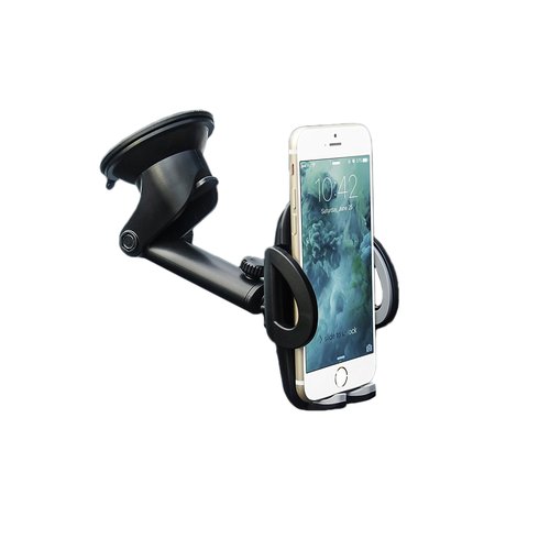 SUPPORT VOITURE POUR SMARTPHONE AVEC BRAS ARTICULE EXTENSIBLE A FIXER SUR PARE-BRISE OU TABLEAU DE BORD - Fixation ventous