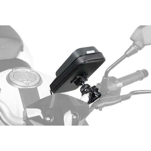 Support vélo, moto ou trottinette waterproof avec pare-soleil pour smartphone - Compatible saisie tactile - Orientation ré