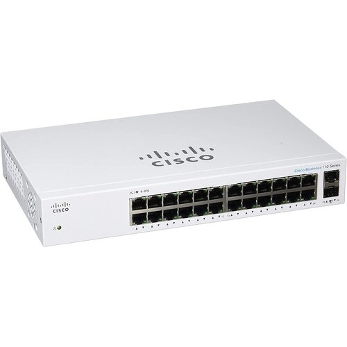 Commutateur non administrable Cisco Business CBS110-24T-D | 24 ports GE | Port partagé SFP 2x1G | Garantie limitée à vie
