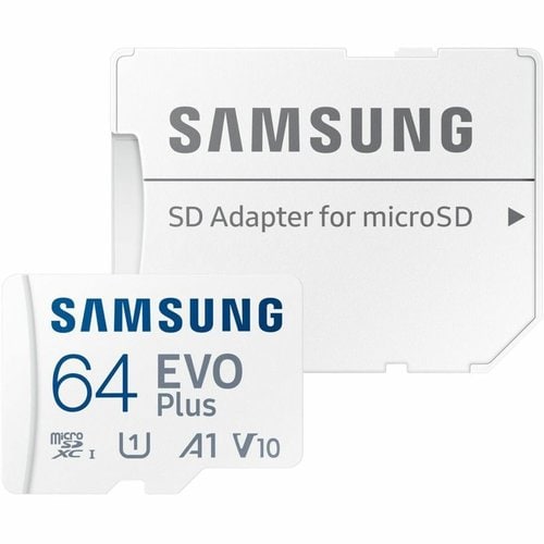 Carte mémoire micro SD Samsung EVO Plus 64 Go, UHS-I, MB-MC64KA/EU, vitesse jusqu'à 160 Mo/s, garantie 10 ans