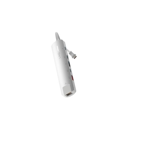 LINQ - Hub USB-C 6en1 HDMI 4K Ethernet Gigabit 10Gbps multiport professionnel