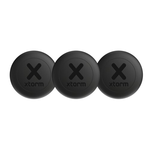 Xtorm - Pack 3 traceurs Bluetooth iOS/Android objets connectés - noir charbon