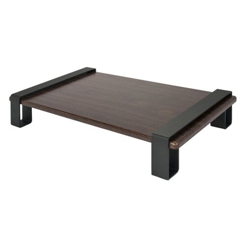 Support réhausseur ergonomique pour moniteur, écran et PC portable - Excellente stabilité : structure métal noir avec pied