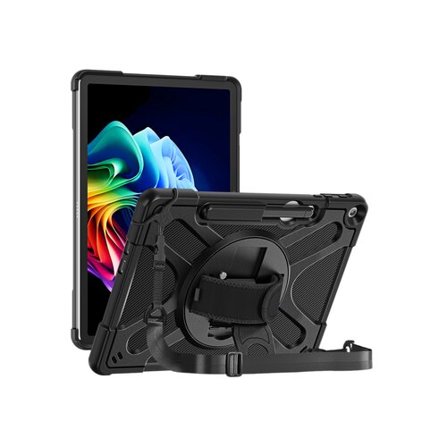 Coque renforcée (compatible clavier) avec bandoulière, poignée rotative et pied support pour MICROSOFT Surface Pro 12"