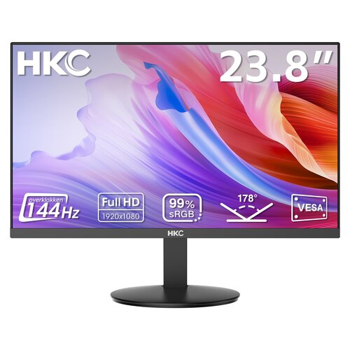 HKC Moniteur 23.8" FULL HD, dalle IPS 144Hz, 5ms,  HDMI 1.4 + VGA