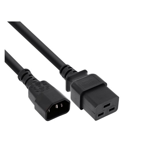 Câble alimentation pour prise IEC 60320 C14 (M) vers IEC 60320 C19 (F) - Longueur 2.5m - 10A max - Noir
