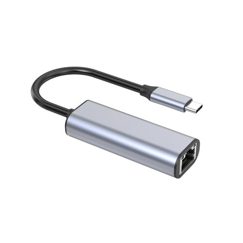 Adaptateur USB-C (M) vers Ethernet RJ45 (F) - Câble 15cm - Vitesse de transmission 1.0Gbps max (10/100/1000Mbps) - Boitier