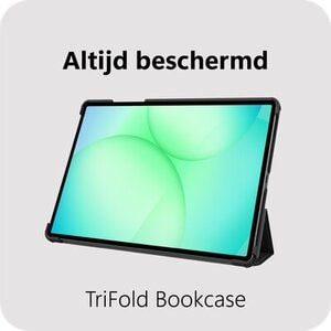 JustinCase - Étui folio TriFold Smart Book Samsung Galaxy Tab A11 Plus / A9 Plus support multi-angles mise en veille auto 